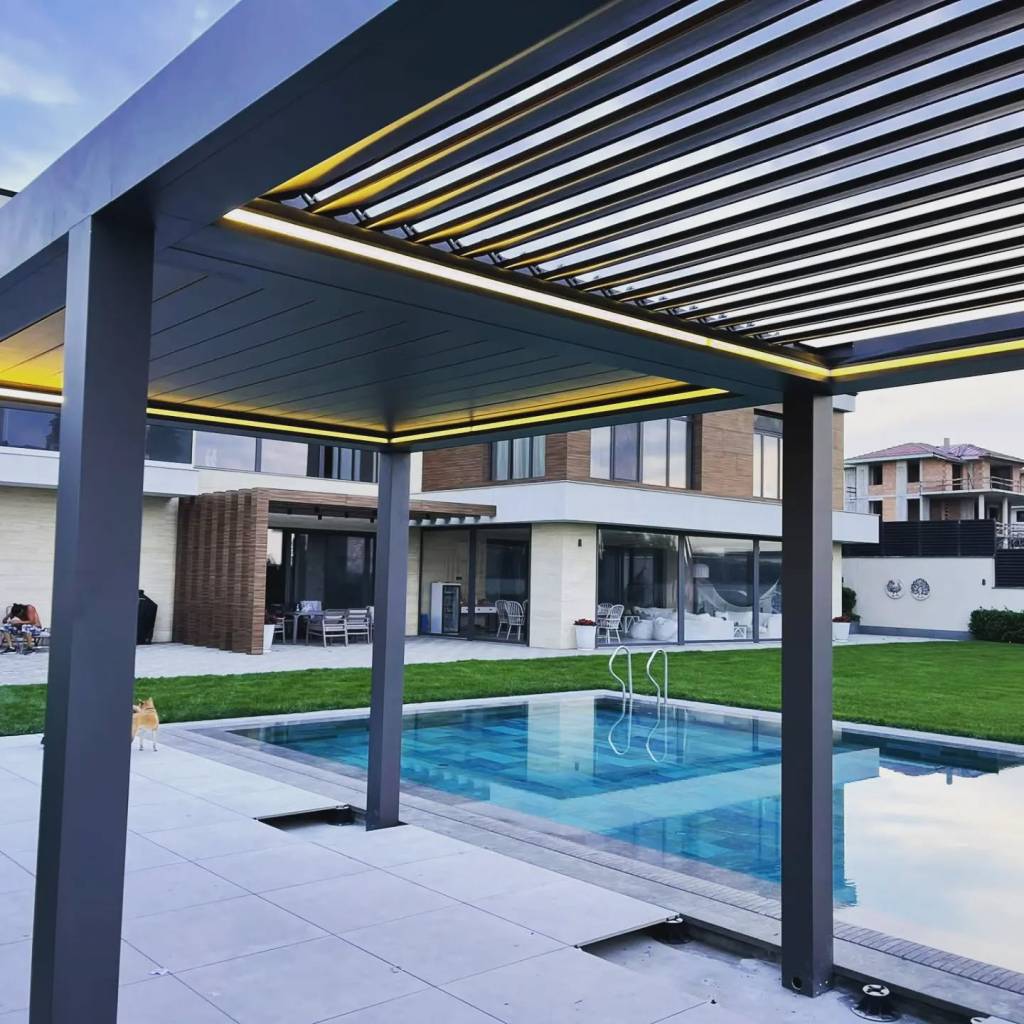 aluminium pergola installation