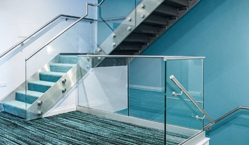 stainless steel glass handrails
