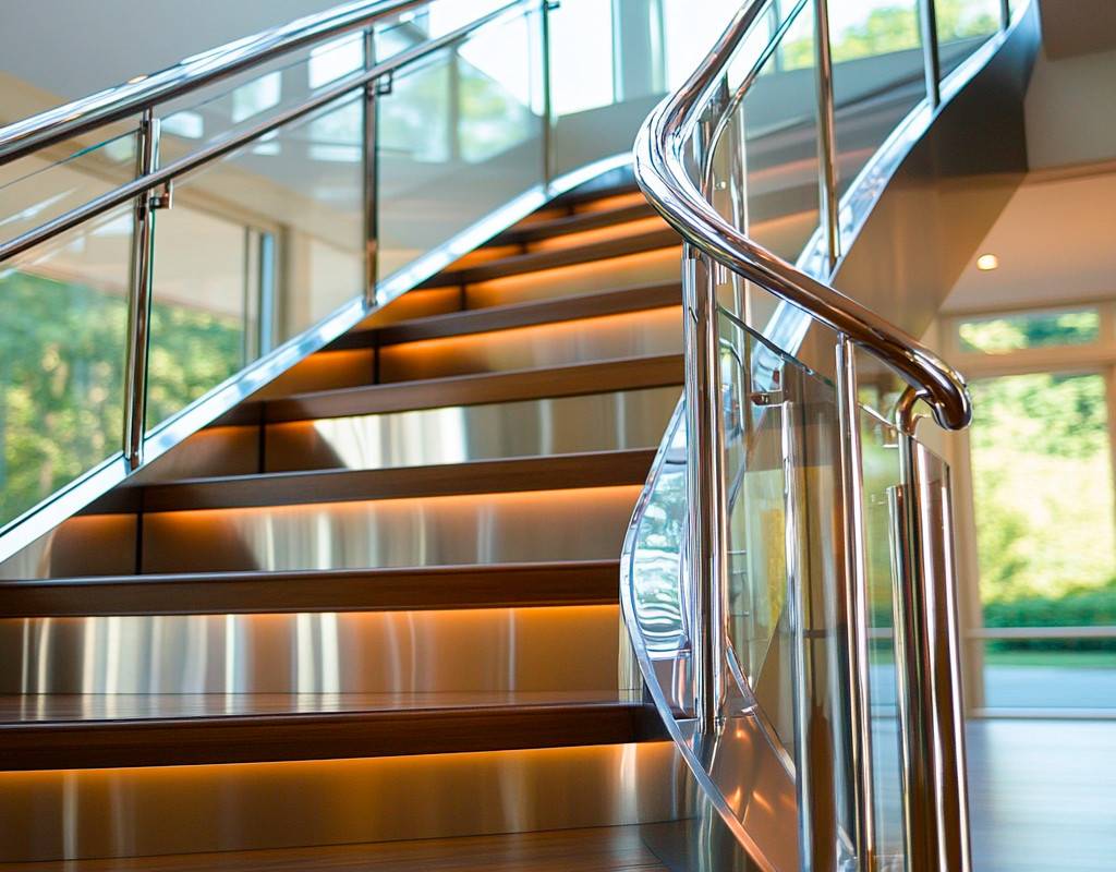 glass staircase handrail